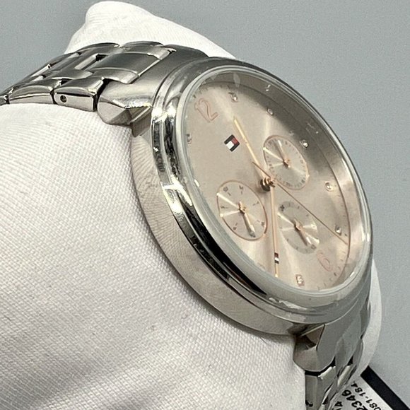 Tommy Hilfiger Multi Function Crystal Dial Stainless Steel Ladies Watch - Picture 4 of 8